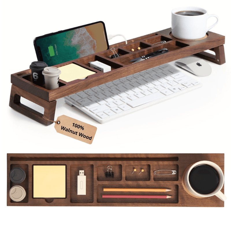 Vendoraque Walnut Desk Organizer