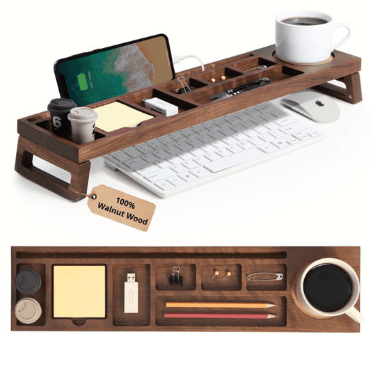 Vendoraque Walnut Desk Organizer
