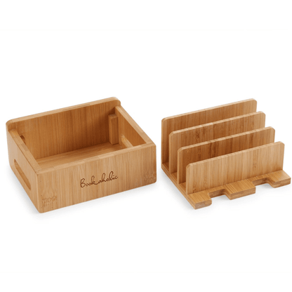 Bamboo Charging Station & Cord Organizer