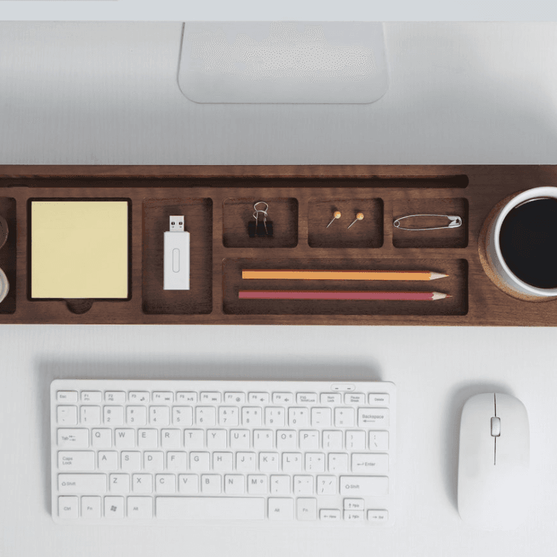 Vendoraque Walnut Desk Organizer
