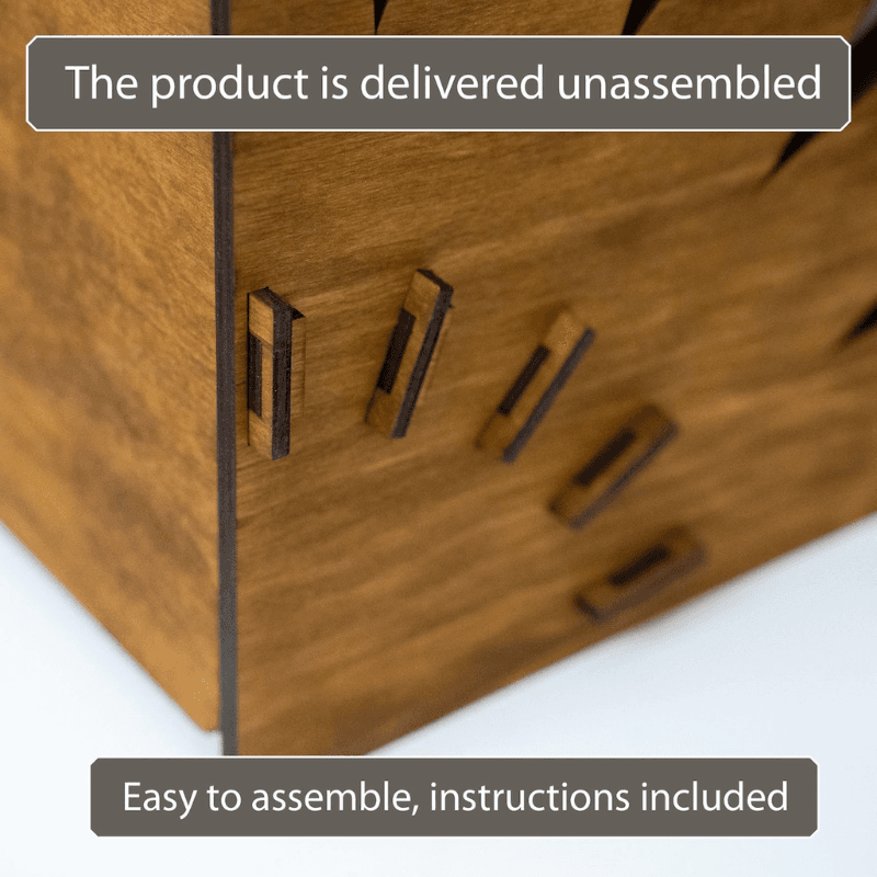 Wooden Desk Organizer for Documents and Office Supplies