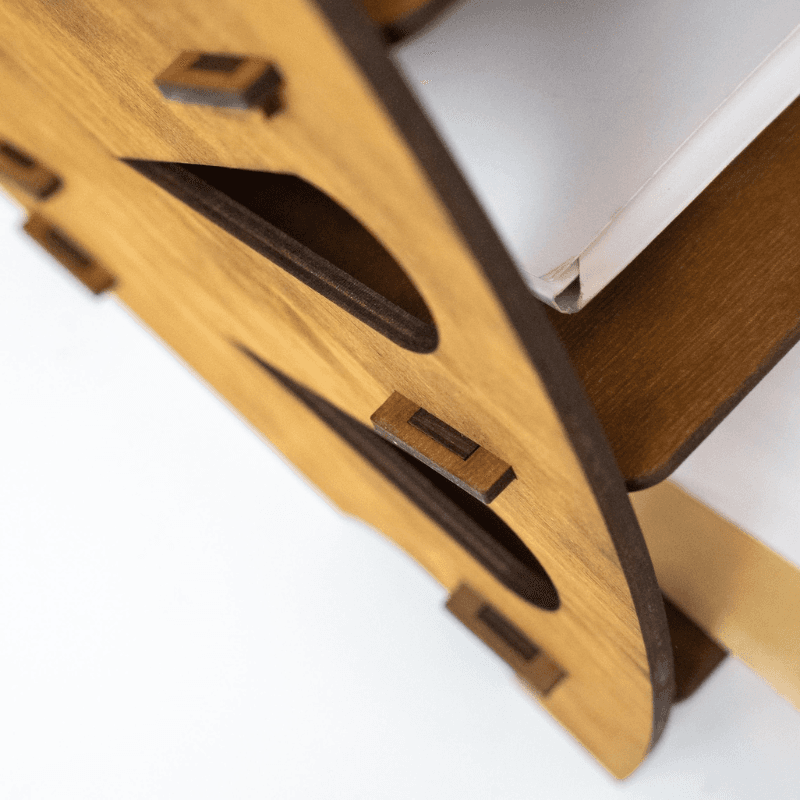Wooden Desk Organizer for Documents and Office Supplies